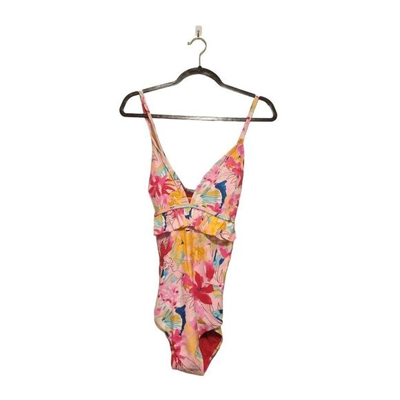 SO Kohl's Womens Swimsuit Pink 1X One-Piece Padded Plus Size New - Picture 1 of 5